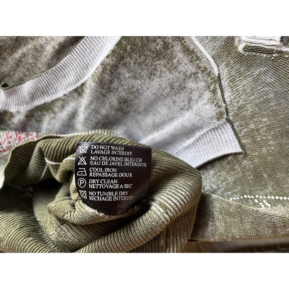 Ed Hardy Christian Audgier women Vintage Skull Hooded Sweater sz Small Silk Knit - Picture 9 of 9